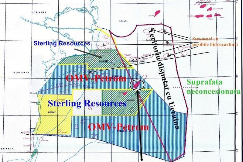 Harta concesionarilor Marea Neagra, Foto: HotNews.ro