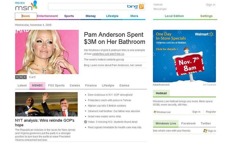 Microsoft MSN se modernizeaza, Foto: msn.com