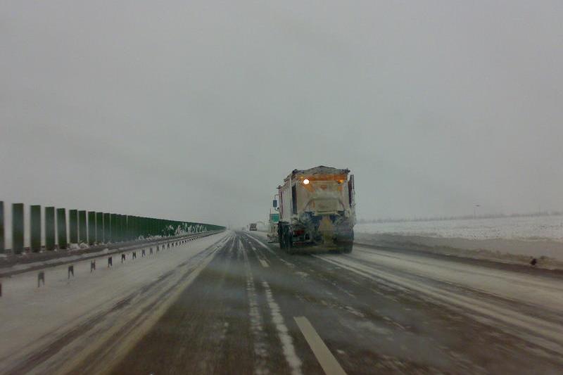 Zapada pe autostrada, Foto: Hotnews