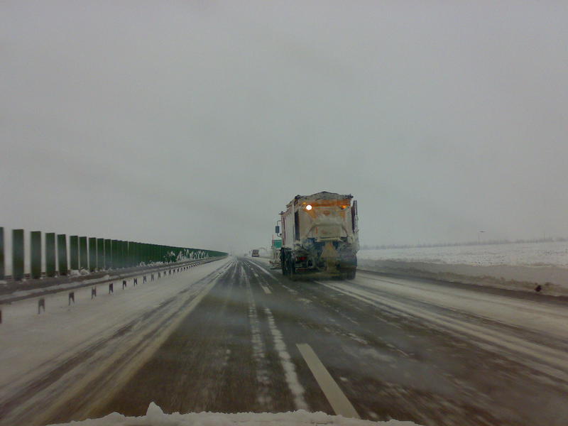 Zapada pe autostrada, Foto: Hotnews