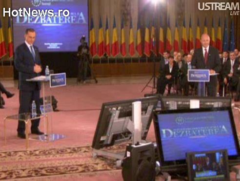 Dezbatere Geoana - Basescu, Foto: HotNews.ro