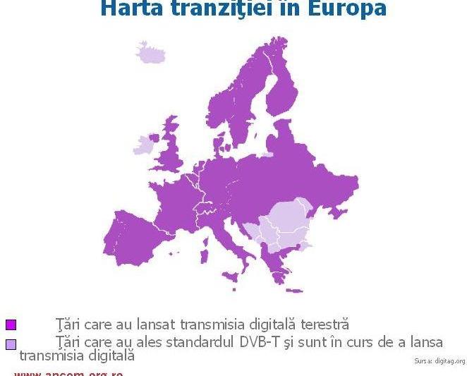 Stadiul tranzitiei in Europa, Foto: ANCOM