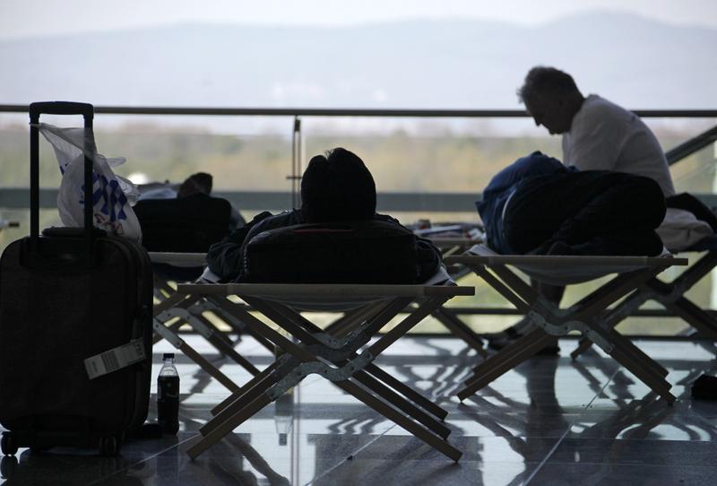 Pasageri blocati pe aeroportul din Frankfurt, Foto: Reuters