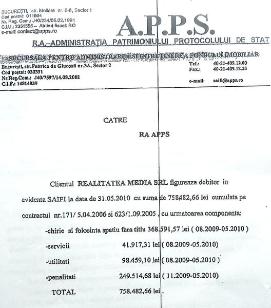 Notificarea RAAPPS, Foto: Hotnews