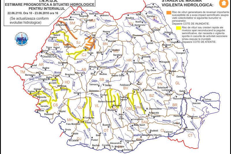 Avertizare hidrologica, Foto: INHGA