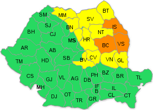 Avertizare 25 - 26 iunie, Foto: Administratia Nationala de Meteorologie