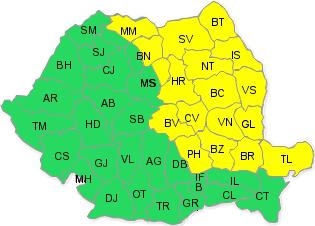 Cod galben 30.06 - 01.07.2010, Foto: Administratia Nationala de Meteorologie