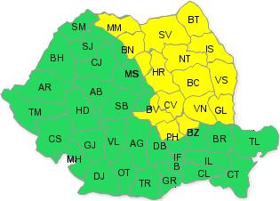 cod galben 04.07.2010, Foto: Administratia Nationala de Meteorologie