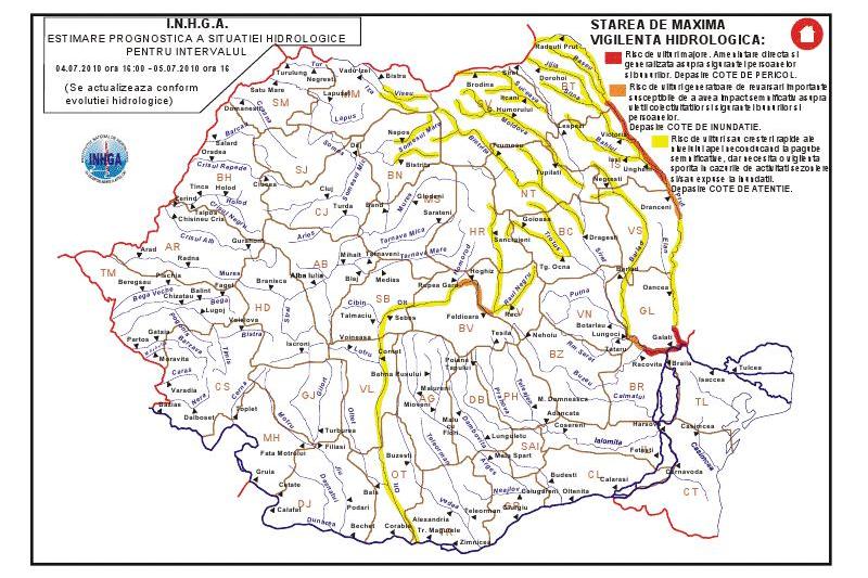 Avertizare hidrologica 4-5 iulie, Foto: Apele Romane