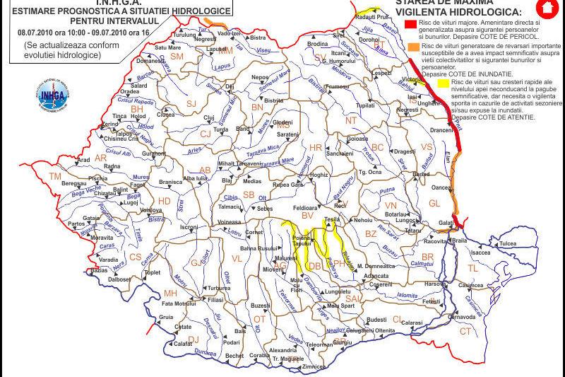 Avertizare Hidrologica 08.07.2010, Foto: INHGA