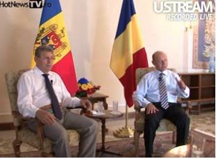 Mihai Ghimpu si Traian Basescu, Foto: Hotnews