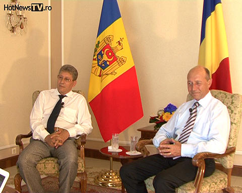 Mihai Ghimpu si Traian Basescu, Foto: Hotnews