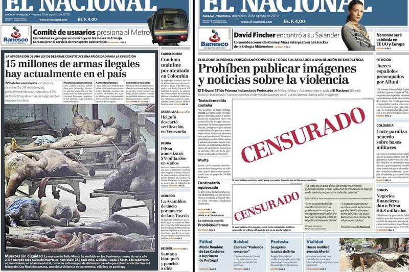 Prima pagina din ziarul El Nacional, Foto: Reuters