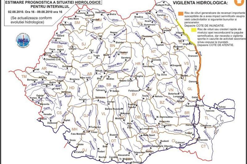 Avertizare hidrologica, Foto: INHGA