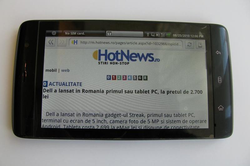 Dell Streak costa peste 600 de euro in tara, Foto: Hotnews