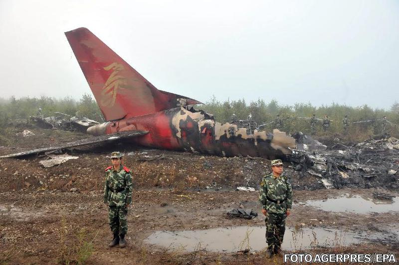 Avion prabusit in China, Foto: Agerpres