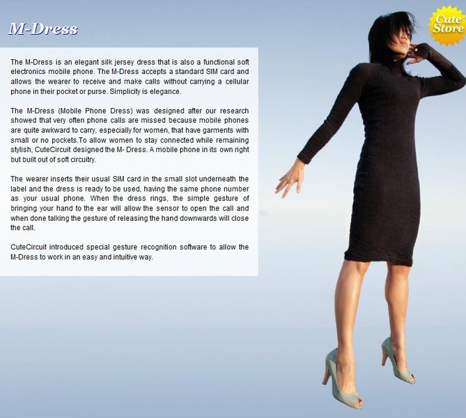 Rochia - telefon mobil recunoaste gesturile, Foto: CuteCircuit