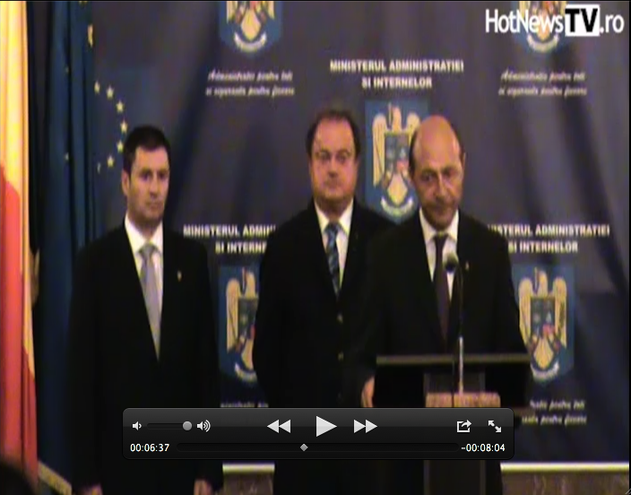 Basescu, Blaga si Igas, Foto: Hotnews