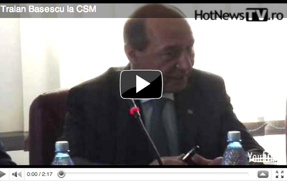 Traian Basescu la CSM, Foto: Hotnews