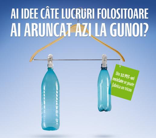 10 pet-uri reciclate = un tricou, Foto: Eco-Rom Ambalaje