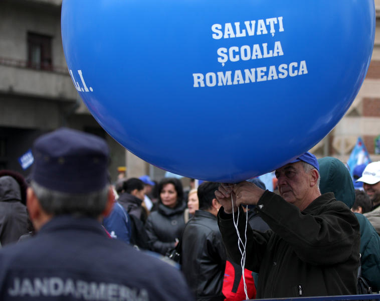 Miting al sindicatelor din invatamant, Foto: HotNews.ro / DP