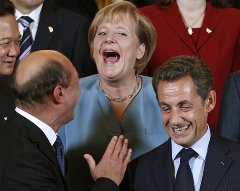 Merkel, Sarkozy si Basescu, la Bruxelles, Foto: Reuters