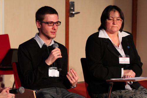 Stefan Mazare, pres. Asociatia tinerilor cu diabet si Maria Mezaros, pres. Asociatia Speranta Diabeticilor, Foto: Evolution Media