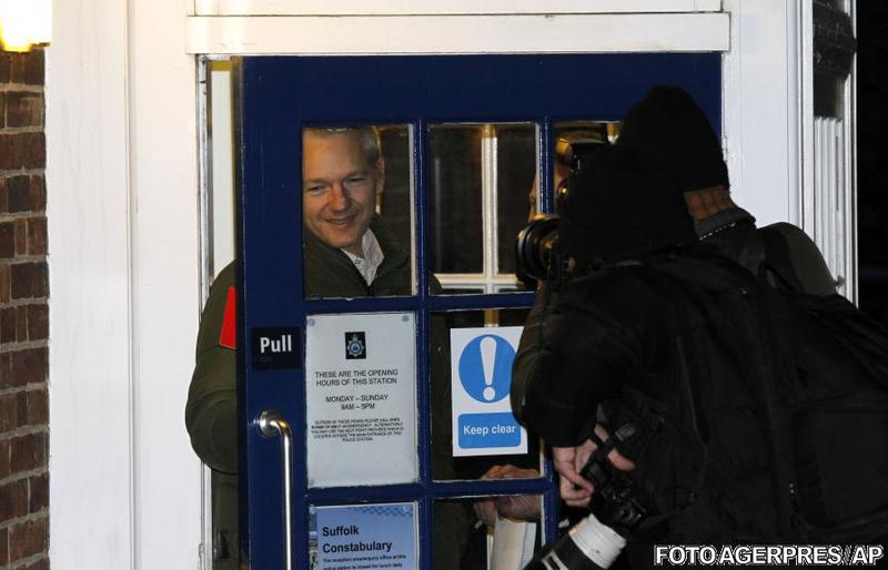 Julian Assange, eliberat pe cautiune, Foto: Agerpres