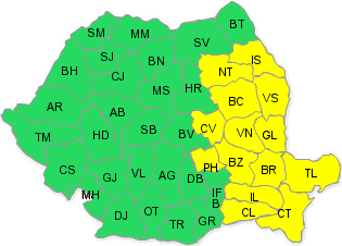 Cod galben 4-5 decembrie, Foto: ANM