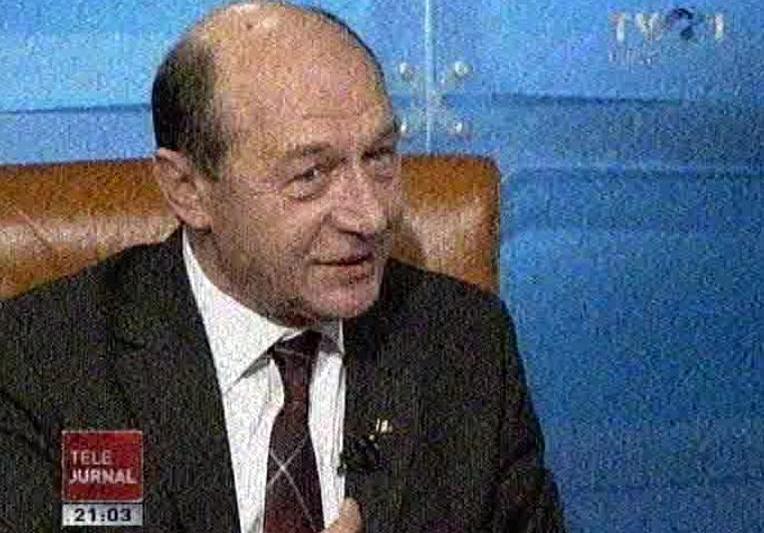 Traian Basescu la TVR (arhiva), Foto: Captura TVR1