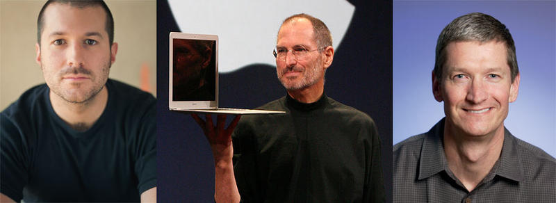 Jonathan Ive, Steve Jobs si Tim Cook, Foto: Colaj foto