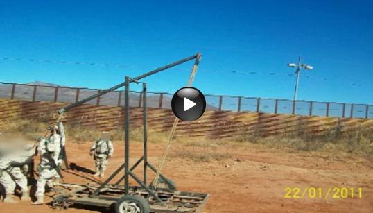 Catapulta folosita de traficanti, Foto: Captura LiveLeak