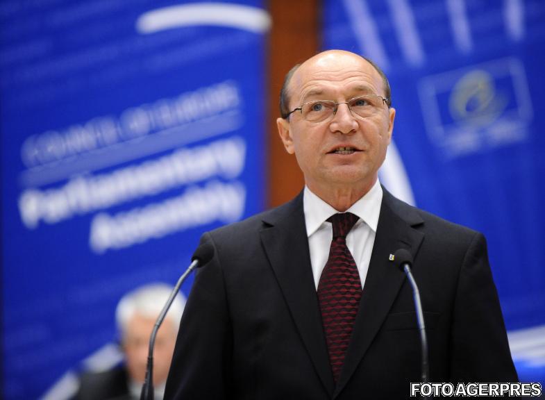 Traian Basescu, la APCE, Foto: Agerpres