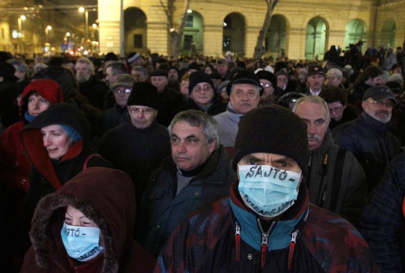 Proteste in Budapesta, Foto: Reuters