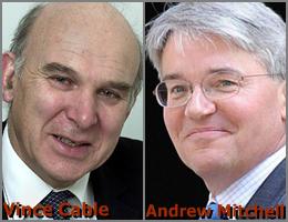 Vince Cable, Andrew Mitchell, Foto: HotNews