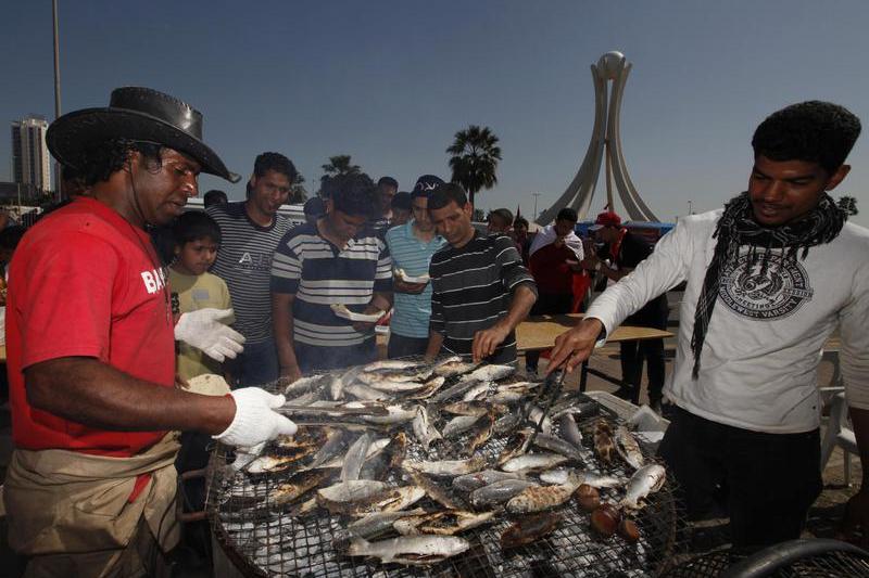 Gratar facut de protestatari la Manana, Foto: Reuters