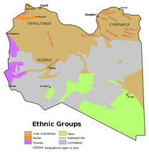 Harta celor mai influente triburi din Libia
