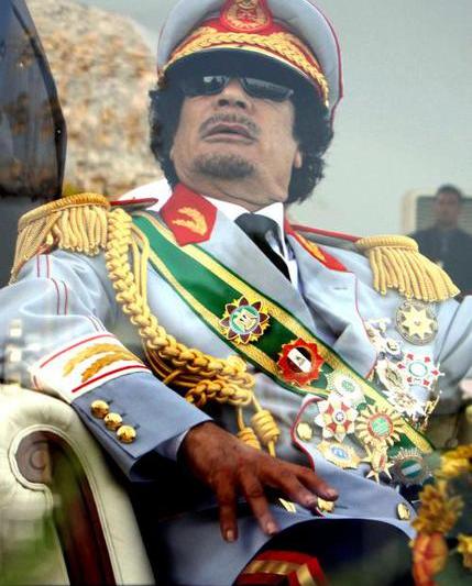 Muammar Gaddafi la aniversarea a 40 de ani de la Revolutia Libiana, septembrie 2009, Foto: AGERPRES