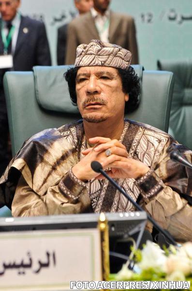 Muammar Gaddafi la o ceremonie a Ligii Arabe, 2010, Foto: AGERPRES