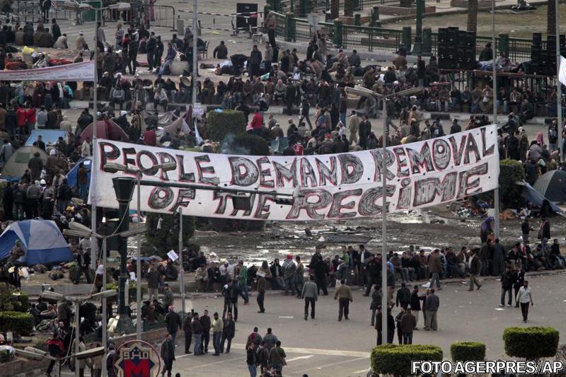 Piata Tahrir, a zecea zi de manifestatii, Foto: Agerpres/AP