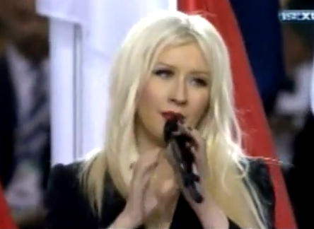 Christina Aguilera greseste imnul SUA, Foto: Captura YouTube