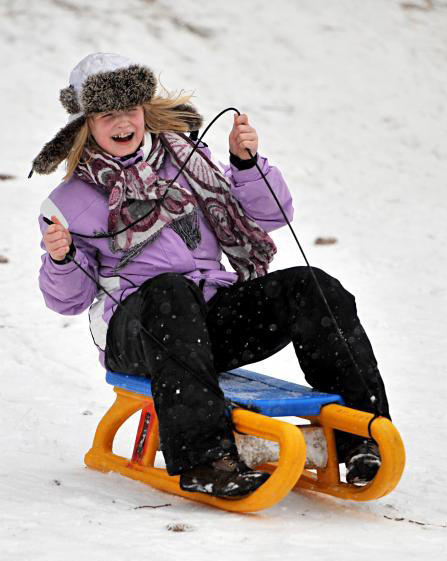 cu saniuta pe partie, Foto: Agerpres