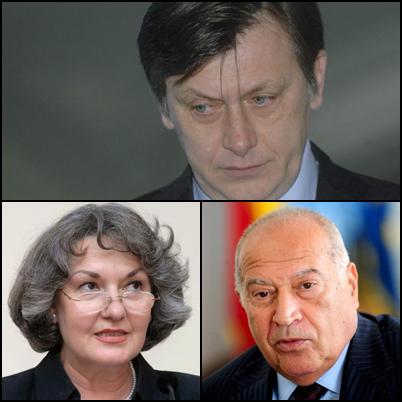 Crin Antonescu, Mona Musca si Dan Voiculescu, Foto: Colaj / Sursa: Agerpres