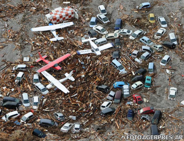 Sendai, devastat de tsunami, Foto: Agerpres/AP