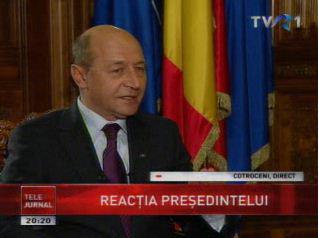 Traian Basescu la TVR, Foto: Captura TVR1