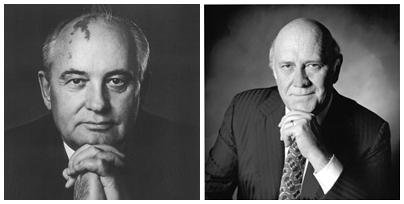 Mihail Sergheevici Gorbaciov si Frederik Willem de Klerk, Foto: Colaj foto