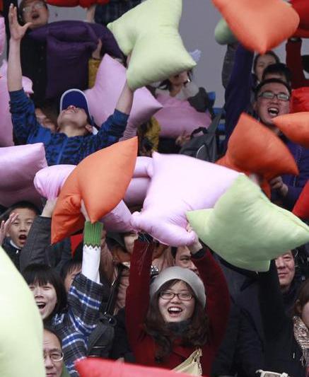 Pillow Fight Day, Foto: Agerpres/Xinhua