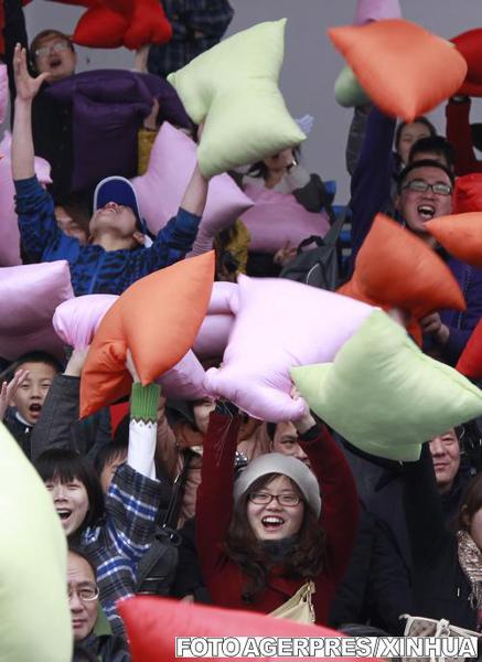 Pillow Fight Day, Foto: Agerpres/Xinhua