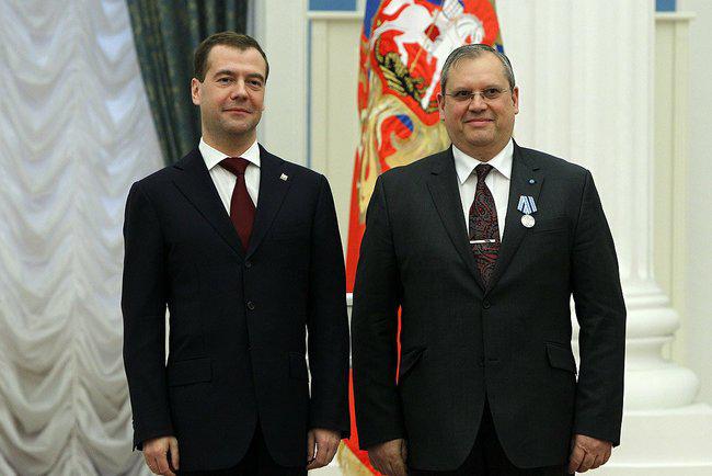 Dumitru Prunariu si Dmitri Medvedev, Foto: kremlin.ru