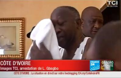 Laurent Gbagbo, capturat, Foto: Liberation